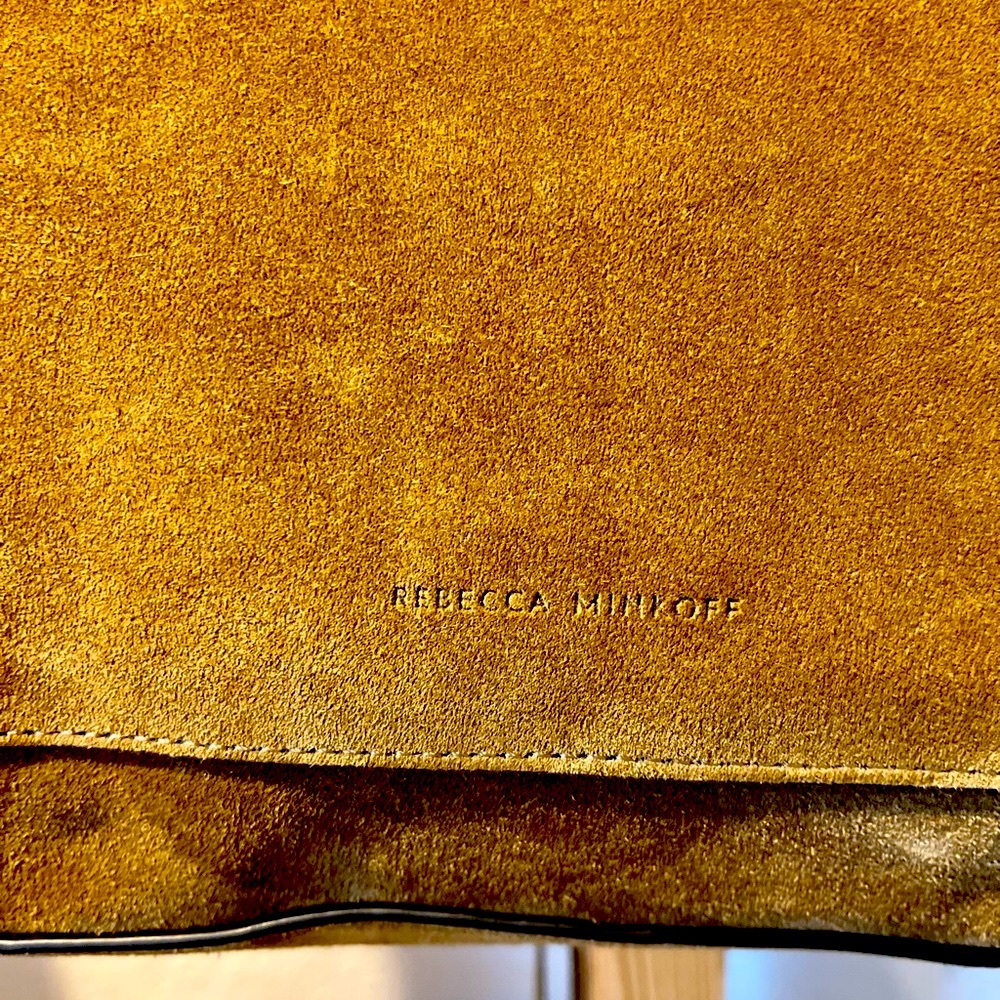 NWOT Rebecca Minkoff Darren Zip Suede Shoulder Bag in Whiskey - Picture 10 of 16